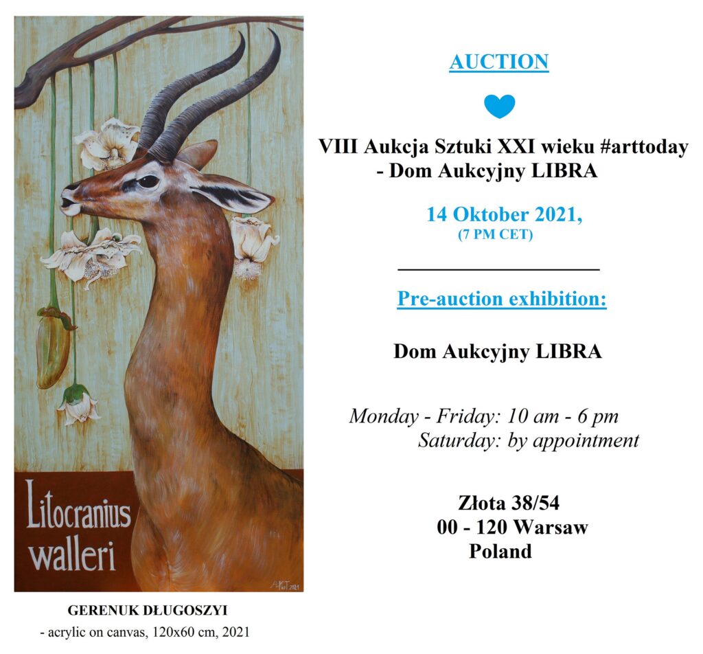 „GERENUK DŁUGOSZYI” – VIII Aukcja Sztuki XXI wieku #arttoday – Dom Aukcyjny LIBRA