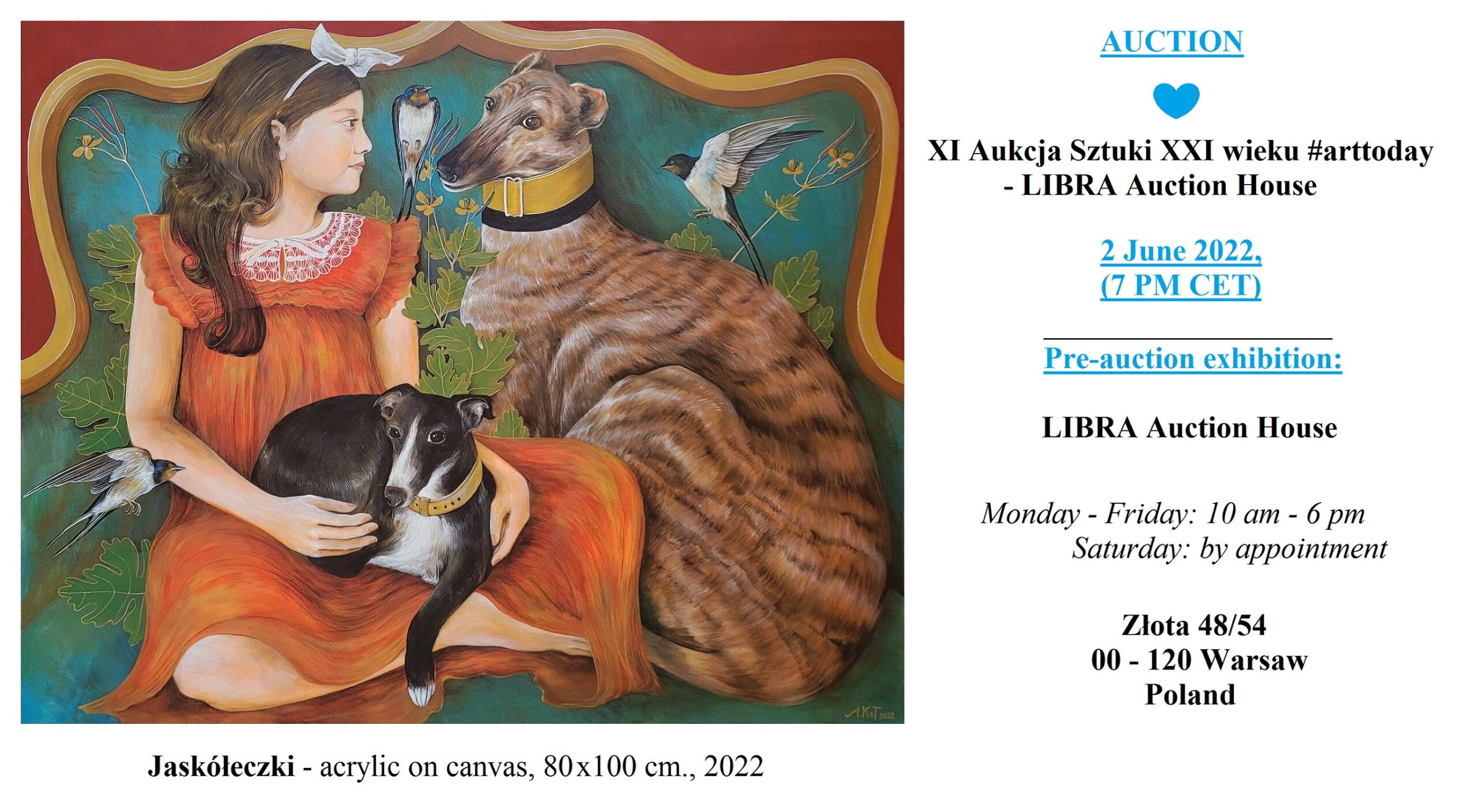 „JASKÓŁECZKI” – XI AUKCJA SZTUKI XXI WIEKU #ARTTODAY – LIBRA AUCTION HOUSE