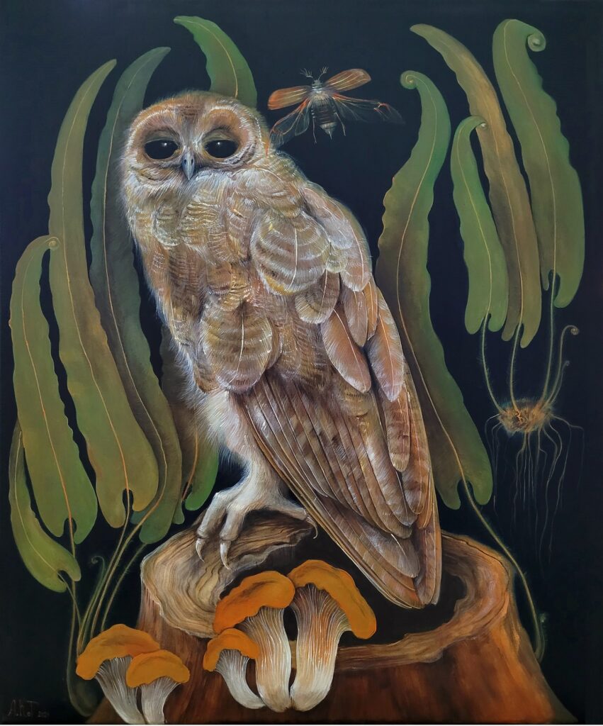 „MŁODY PUSZCZYK” – acrylic on canvas, 100×70 cm., 2024