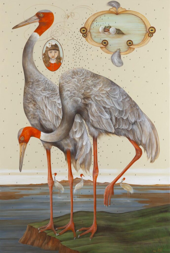 „NADLICZBOWOŚĆ” – acrylic on canvas, 150×100 cm., 2025