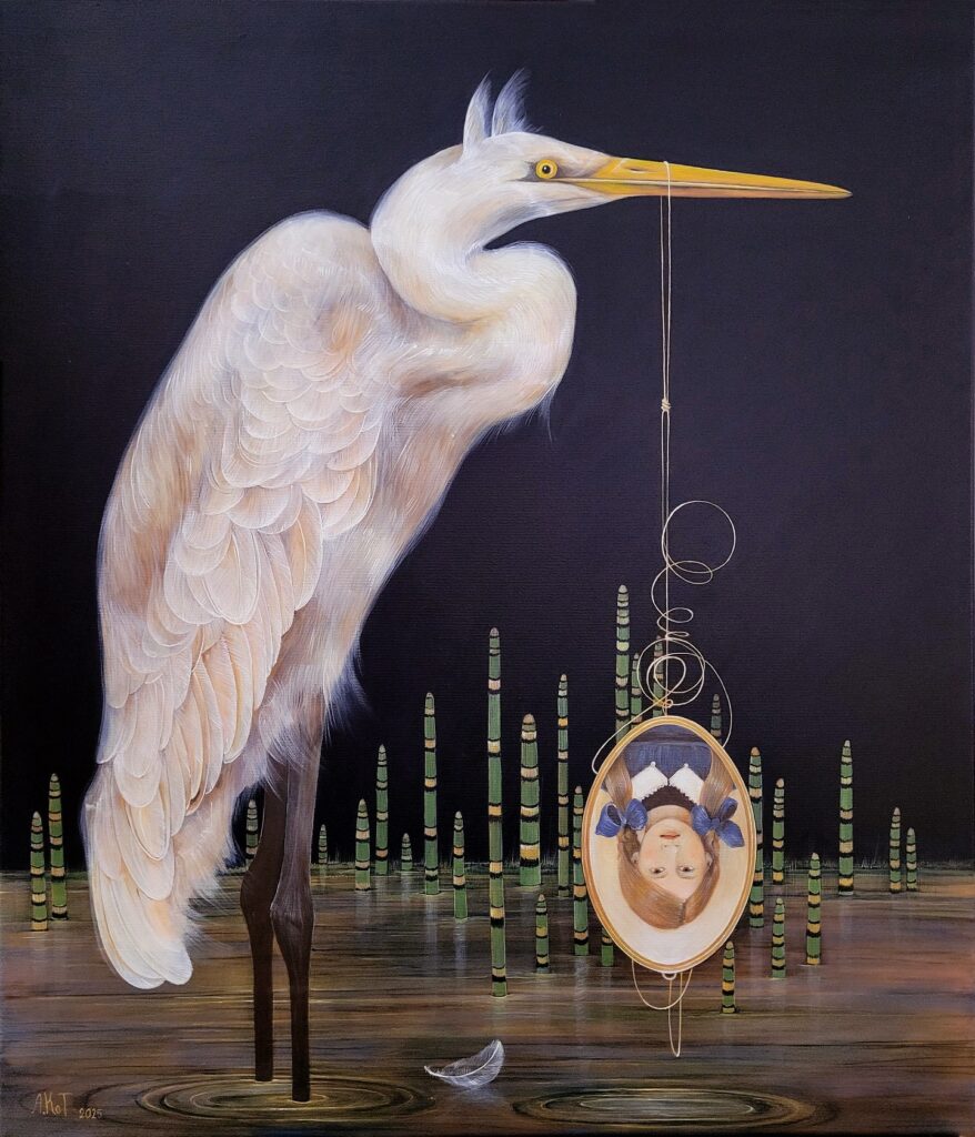 „LICZBA ODWROTNA” – acrylic on canvas, 70×60 cm., 2025