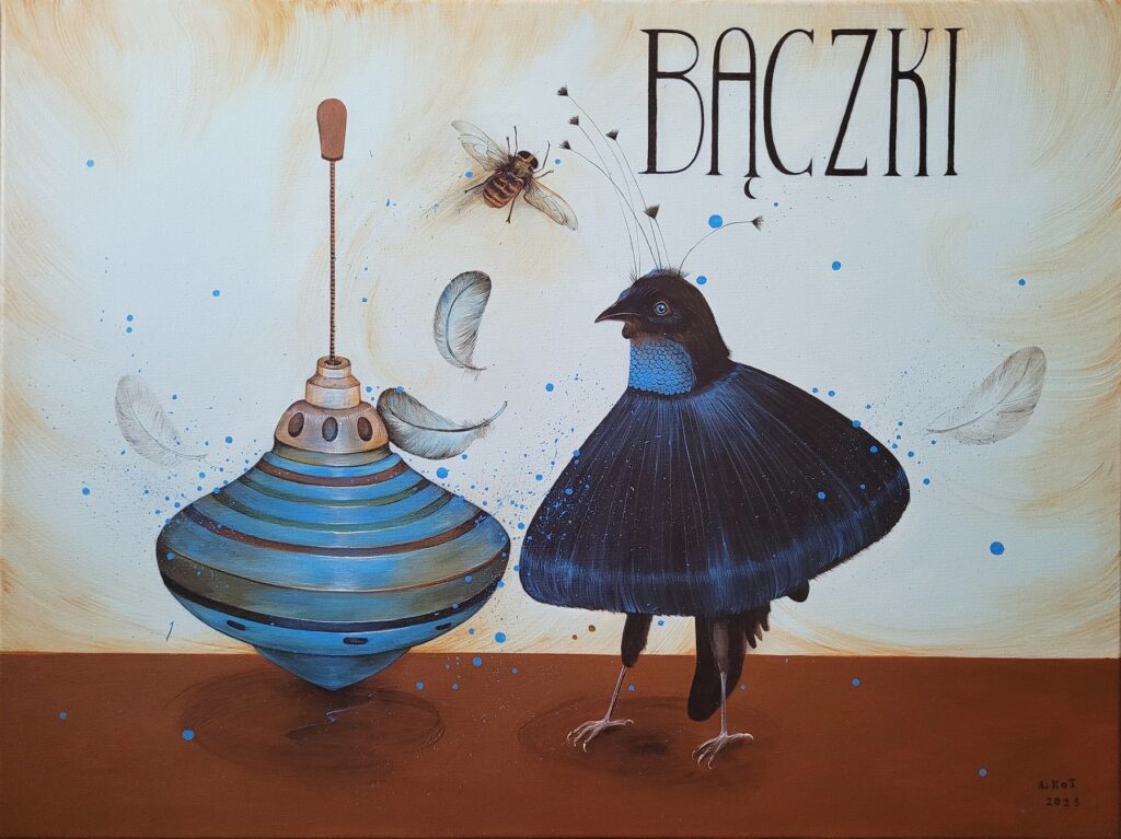 „BĄCZKI” – acrylic on canvas, 60×80 cm., 2025