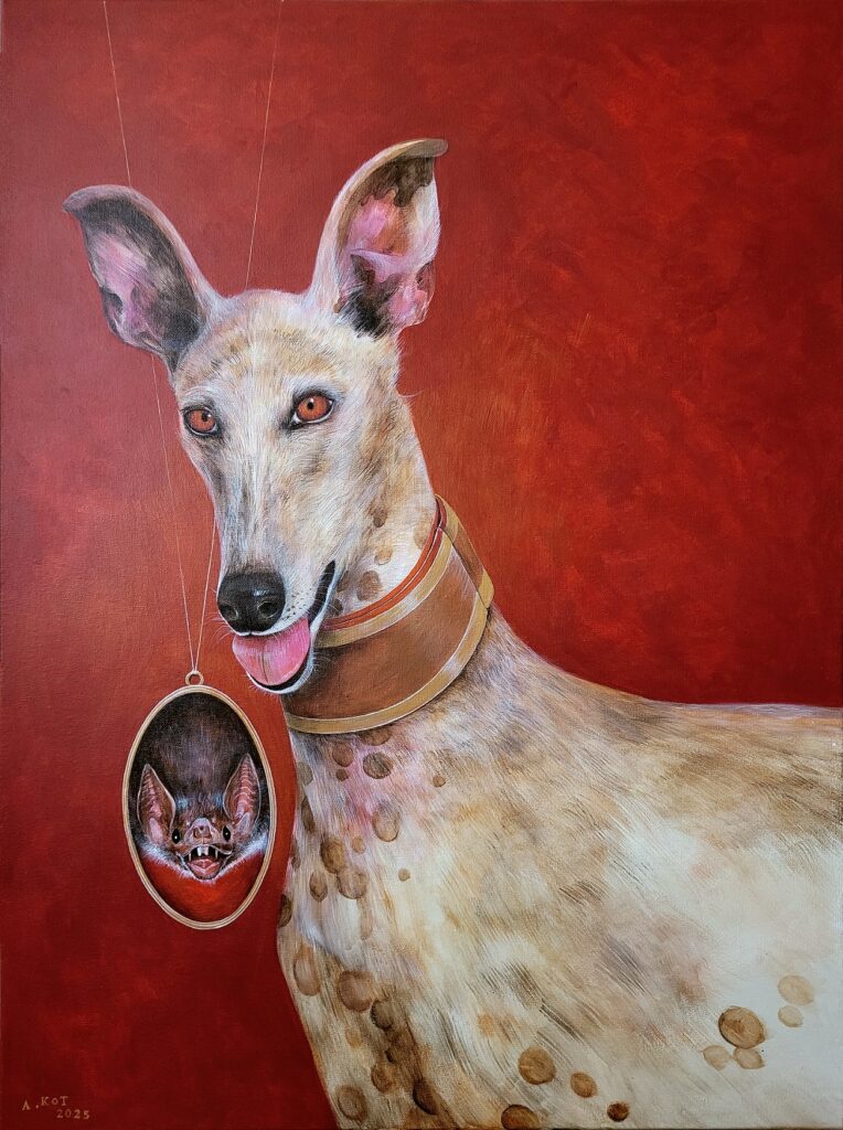 „WAMPIRKI” – acrylic on canvas, 78×58 CM., 2025
