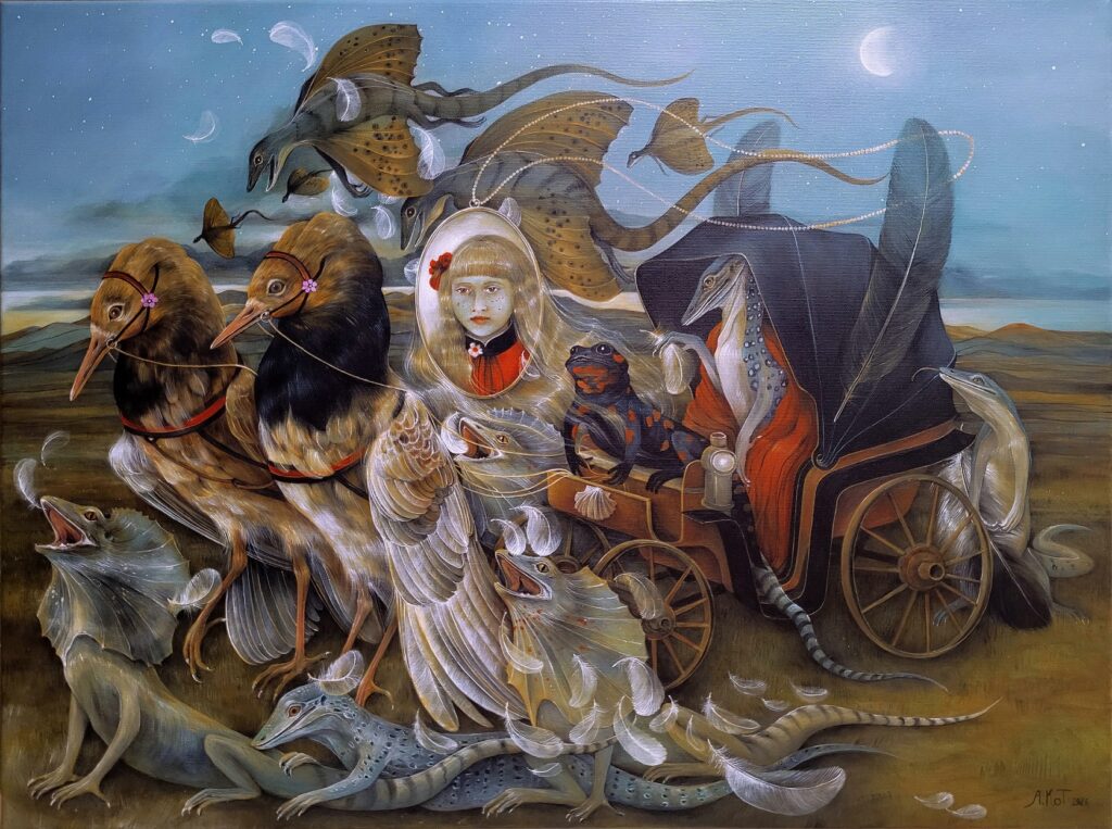 „Orszak Jaszczurki” – OIL ON CANVAS, 60×80 cm., 2026